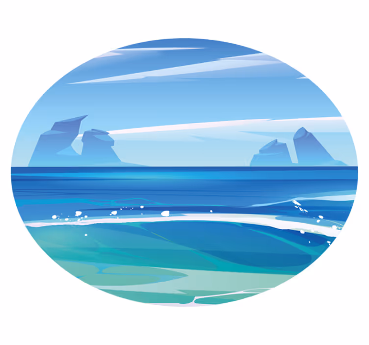 Tapis vinyle nature sérénité côtière - TenStickers