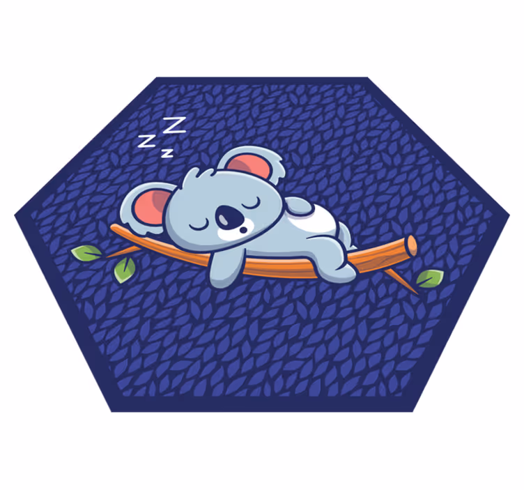 Tapis vinyle pour enfants bébé koala endormi - TenStickers