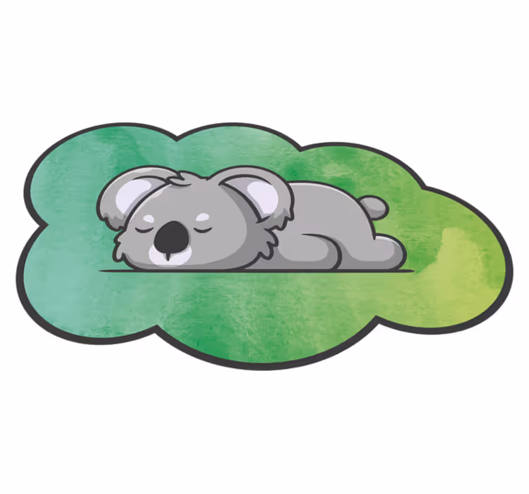 Tapis vinyle chambre bébé koala endormi - TenStickers