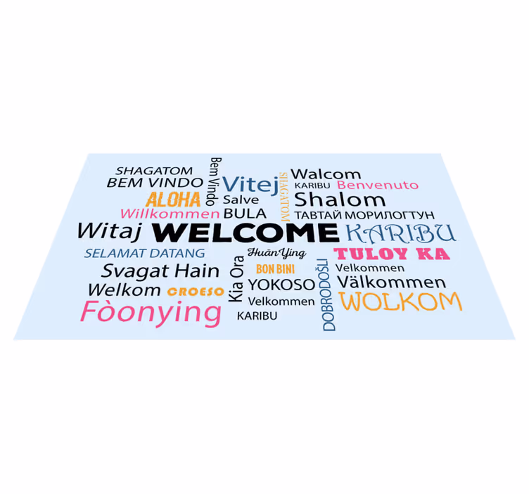 Tapis vinyle citation bienvenue à tous aloha - TenStickers