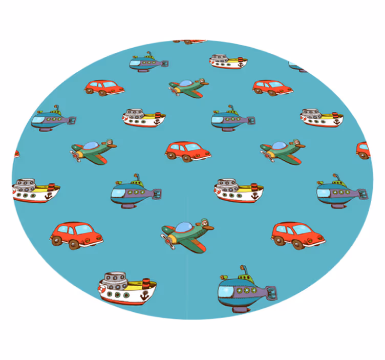 Tapis vinyle chambre bébé véhicules jouets aventure - TenStickers