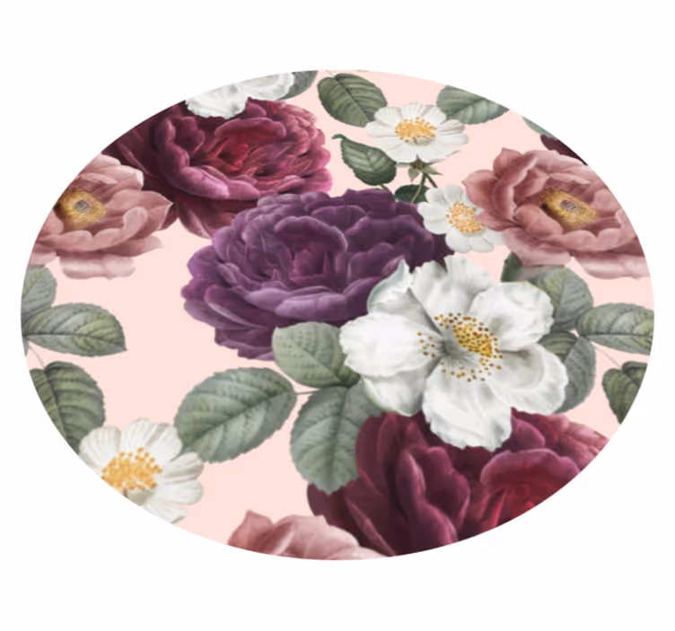 Tapis vinyle fleurs et plantes arrangement élégant - TenStickers
