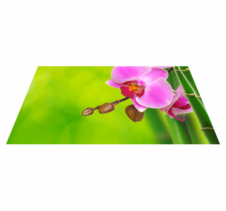 Tapis vinyle fleurs et plantes Éclat d'orchidée - TenStickers