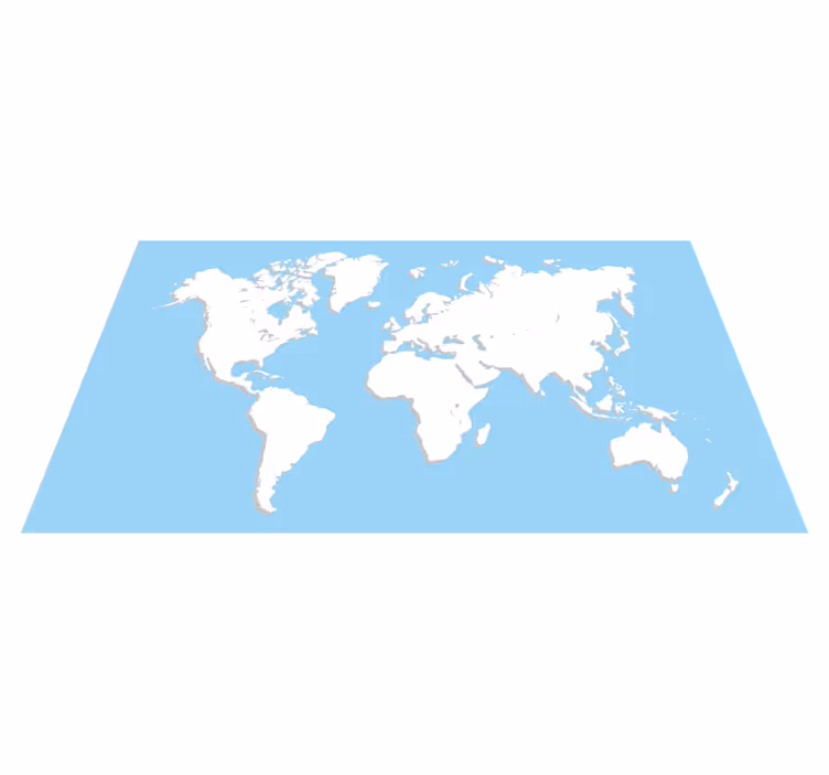 Tapis vinyle carte du monde carte mondiale - TenStickers