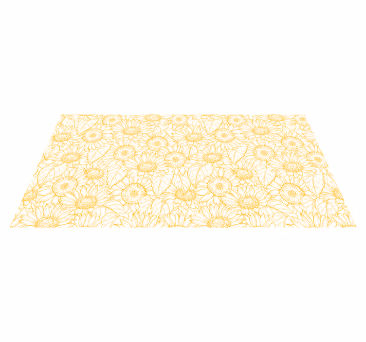 Tapis vinyle fleurs et plantes motif tournesol - TenStickers