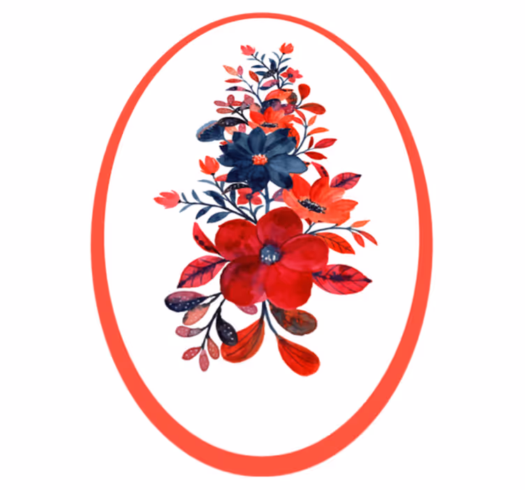 Tapis vinyle fleurs et plantes composition florale - TenStickers