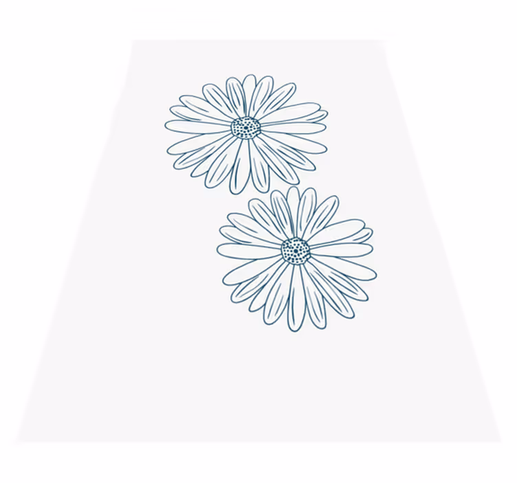 Tapis vinyle fleurs et plantes délicate touche florale - TenStickers