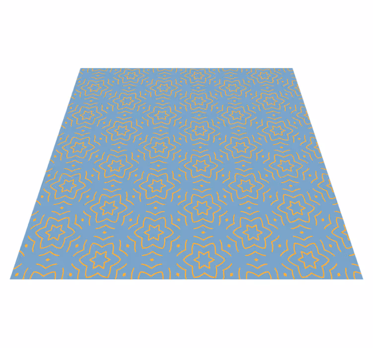 Tapis vinyle étoile motif jaune abstrait - TenStickers