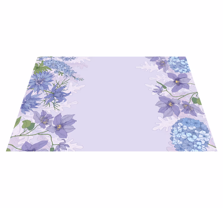 Tapis vinyle fleurs et plantes accents floraux lavande - TenStickers