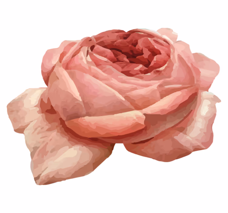 Tapis vinyle fleurs et plantes floraison rose luxuriante - TenStickers