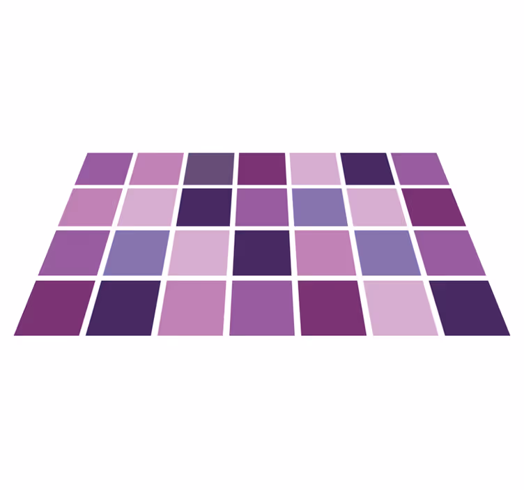 Tapis vinyle salle de bain grille de couleur violette - TenStickers