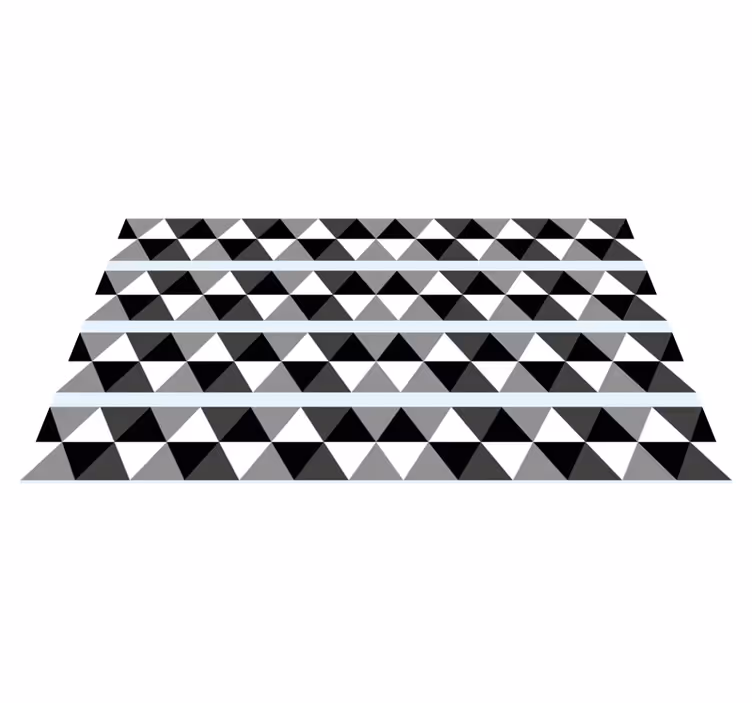 Tapis vinyles géométriques motif triangulaire gris - TenStickers