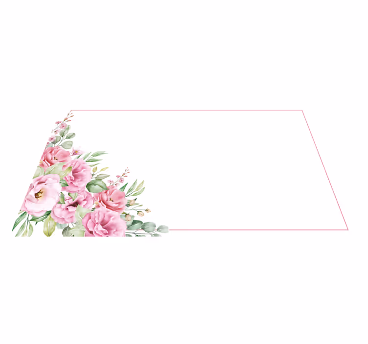 Tapis vinyle fleurs et plantes arrangement rose élégant - TenStickers
