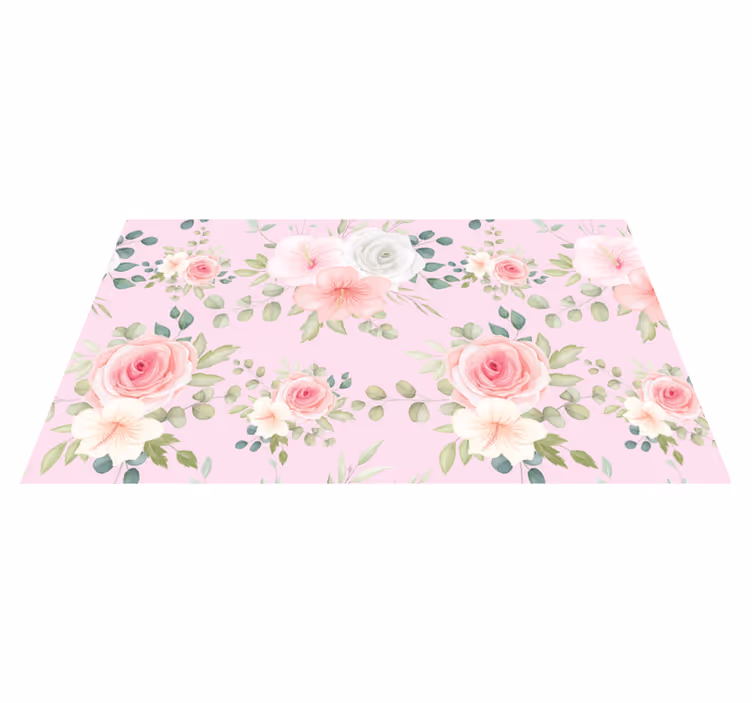 Tapis vinyle fleurs et plantes fleur gracieuse - TenStickers