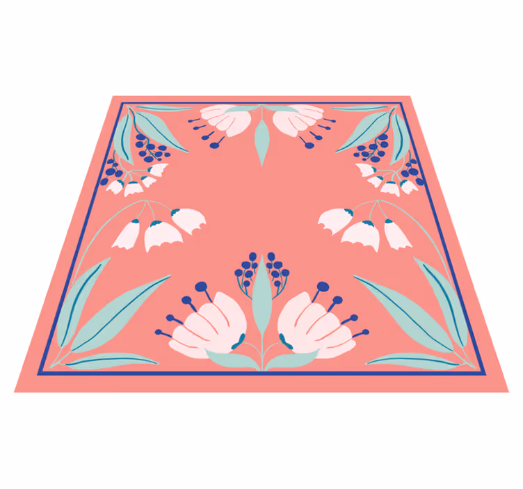 Tapis vinyle fleurs et plantes palette de motifs - TenStickers