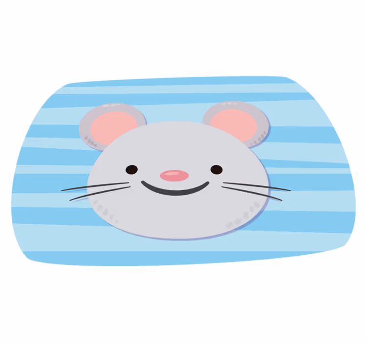 Tapis vinyle pour enfants joli visage de souris - TenStickers
