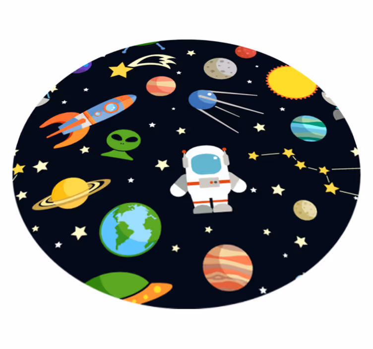 Tapis vinyle étoile conception de découverte cosmique - TenStickers