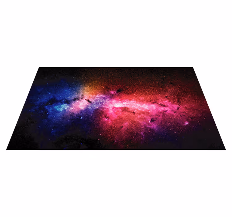 Tapis vinyle étoile explosion de couleurs galactiques - TenStickers