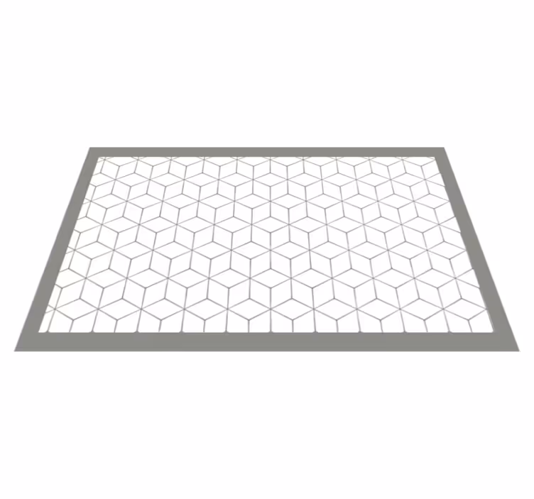 Tapis vinyles géométriques agencement hexagonal - TenStickers