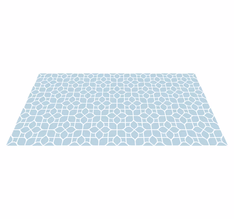 Tapis vinyles géométriques éléments blancs et gris - TenStickers