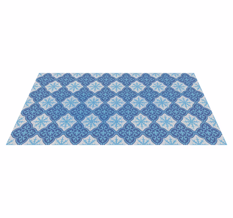 Tapis vinyle carreaux de ciment emblème de flocon de neige - TenStickers