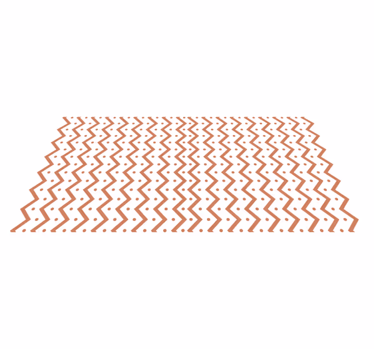 Tapis vinyles géométriques zigzag et points - TenStickers