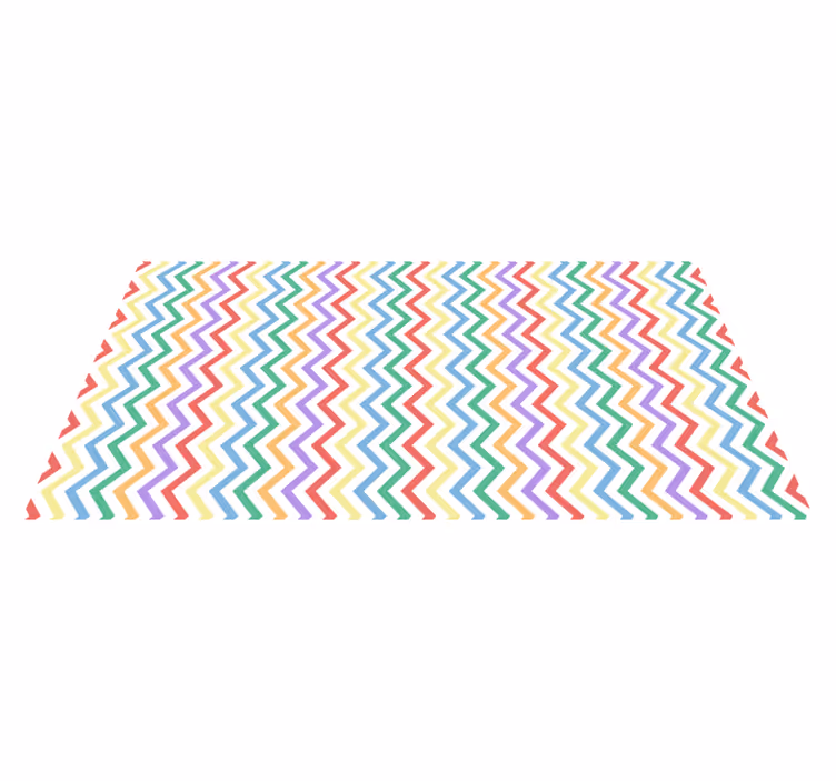 Tapis vinyles géométriques motif en zigzag vibrant - TenStickers