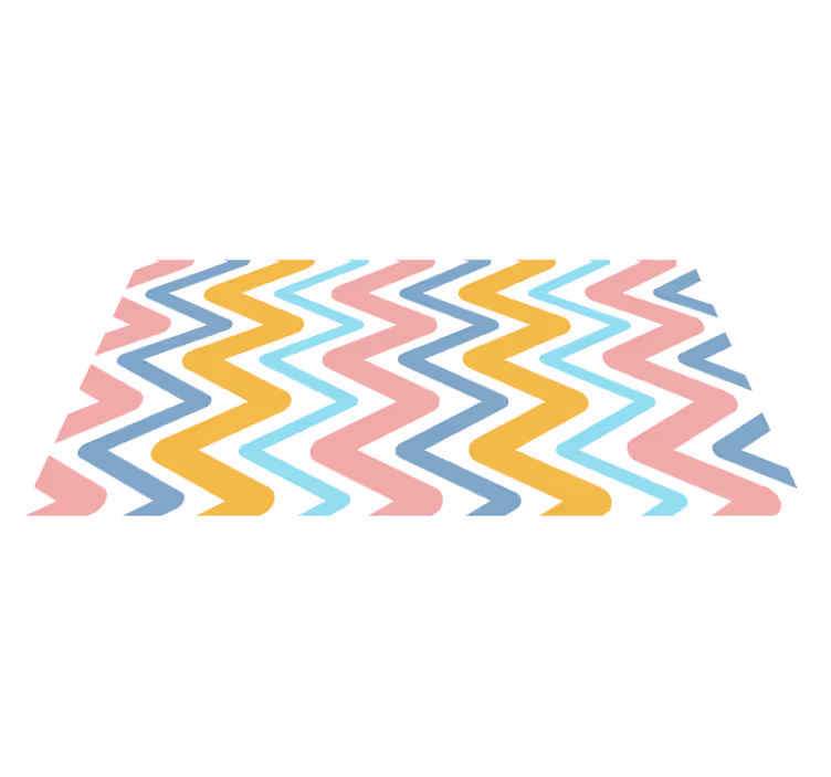 Tapis vinyles géométriques concept de zigzag animé - TenStickers