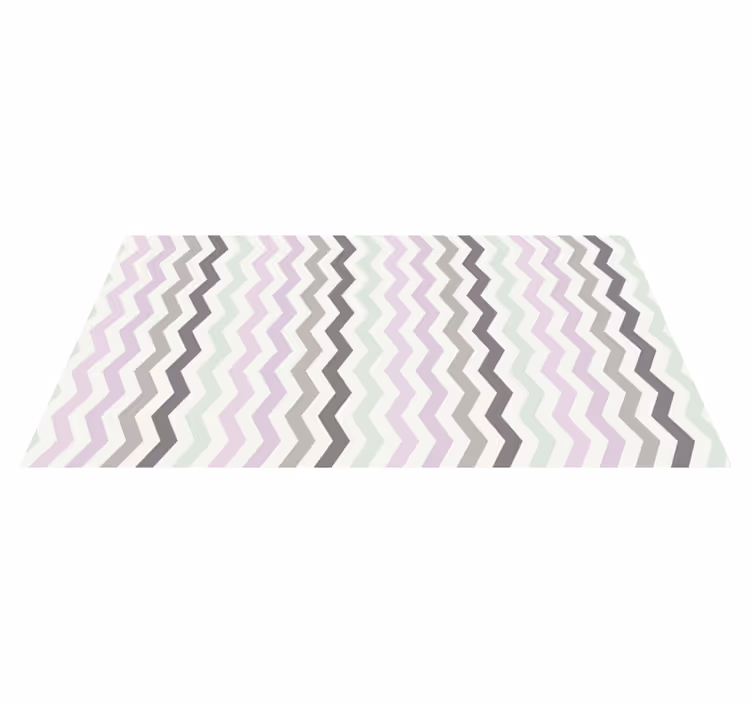 Tapis vinyles géométriques chevron zigzag vagues nordiques - TenStickers