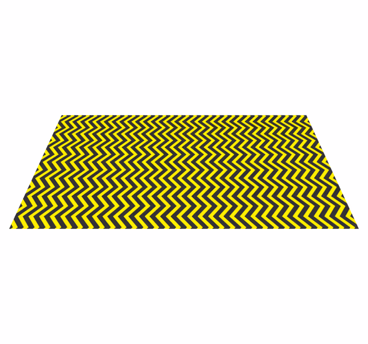 Tapis vinyles géométriques motif de vagues à chevrons - TenStickers