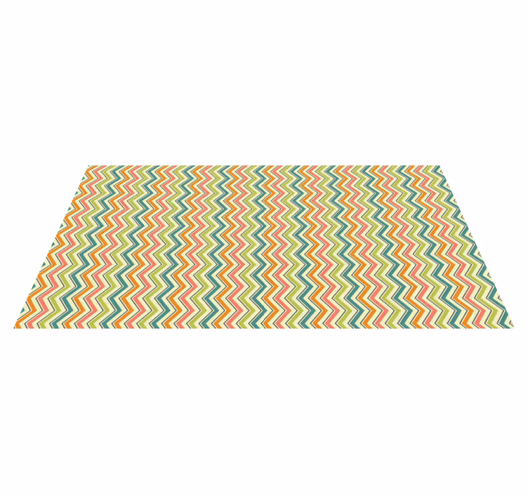 Tapis vinyles géométriques motif en zigzag à chevrons - TenStickers
