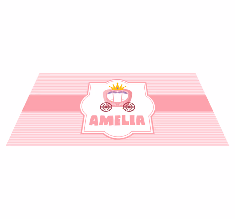 Tapis vinyle autres tapis carrosse de princesse personnalisé - TenStickers