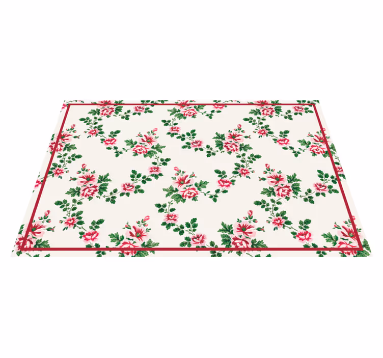 Tapis vinyle fleurs et plantes à motifs floraux - TenStickers