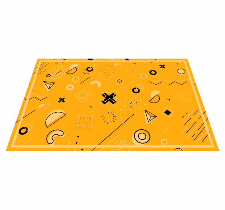Tapis vinyles géométriques motif de formes abstraites - TenStickers