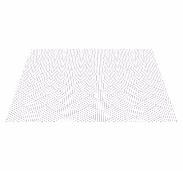 Tapis vinyles géométriques motif hexagonal gris - TenStickers