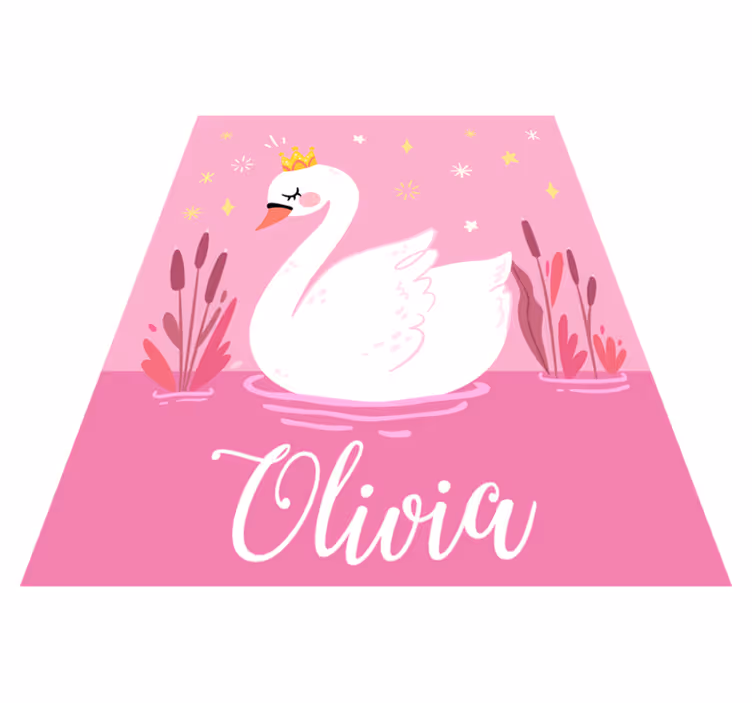 Tapis vinyle autres tapis princesse cygne avec nom - TenStickers