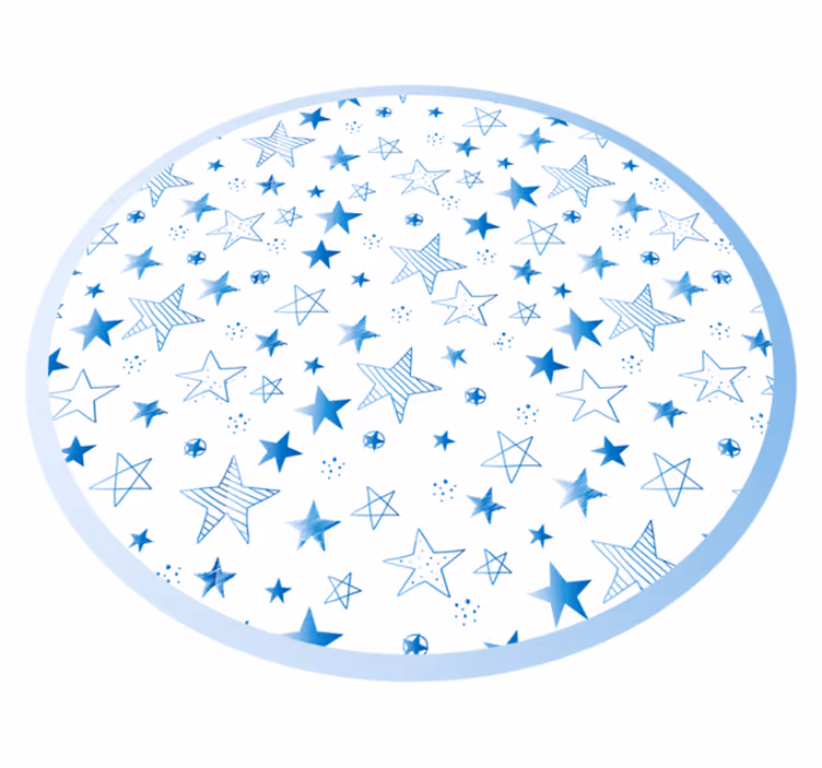 Tapis vinyle chambre bébé motif bleu étoilé - TenStickers
