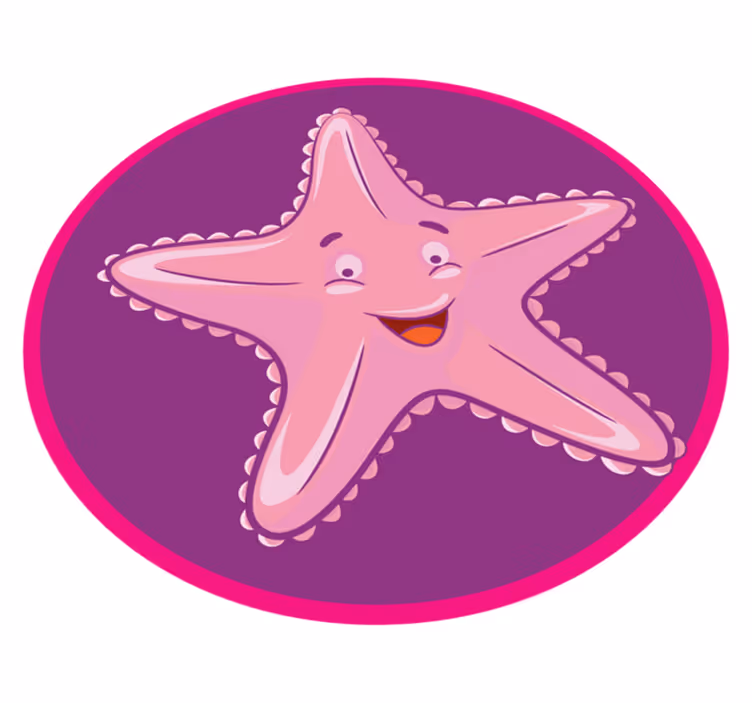 Tapis vinyle pour enfants personnage mignon d'étoile de mer - TenStickers