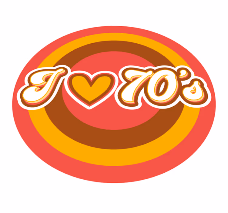 Tapis vinyle rétro Élément d'amour vintage - TenStickers