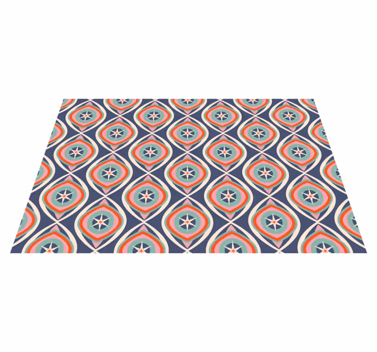 Tapis vinyles géométriques médaillon à motifs colorés - TenStickers