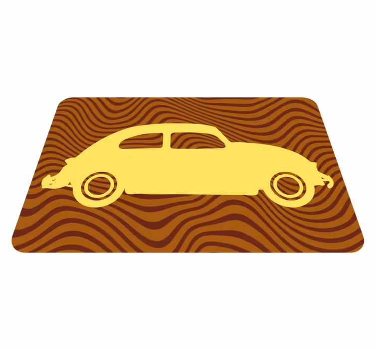 Tapis vinyle autouroute silhouette de voiture ancienne - TenStickers