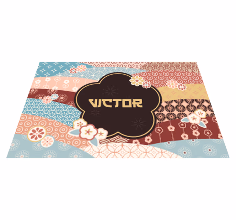 Tapis vinyle personnalisé motif coloré - TenStickers