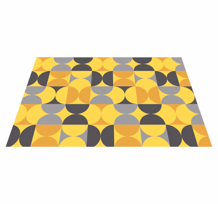 Tapis vinyles géométriques motif circulaire ludique - TenStickers