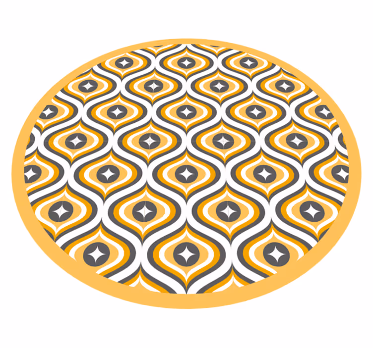 Tapis vinyles géométriques motif de bijou courbé - TenStickers