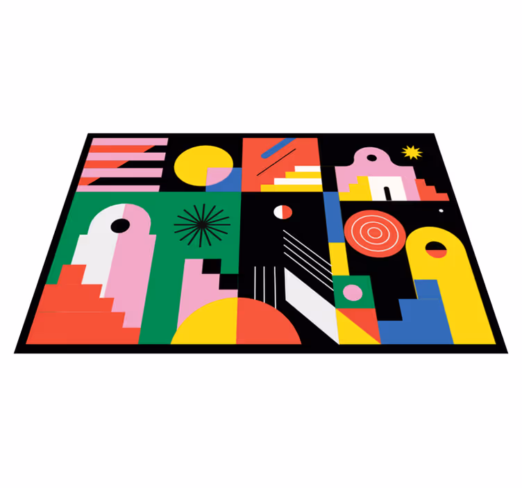 Tapis vinyles géométriques formes modernes et audacieuses - TenStickers