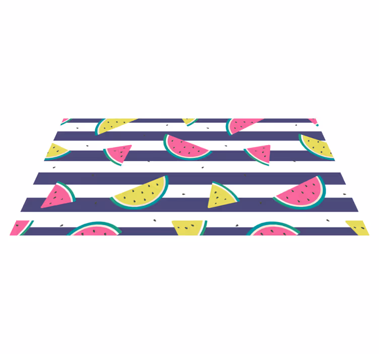 Tapis vinyle cuisine motif pastèque coloré - TenStickers