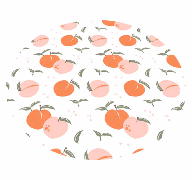 Tapis vinyle cuisine motif de verger de pêchers - TenStickers