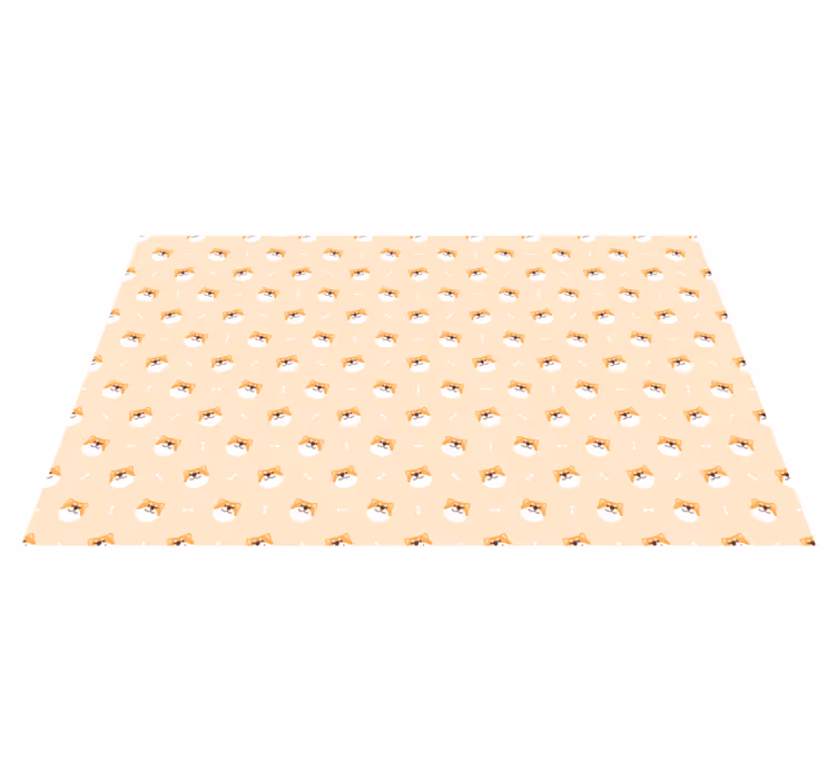 Tapis vinyle animal visages de chiens mignons - TenStickers