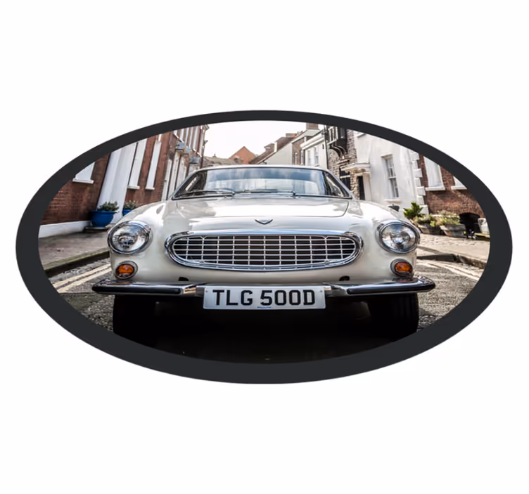 Tapis vinyle rétro avant d'une voiture ancienne - TenStickers