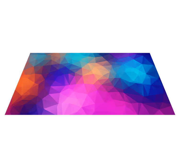 Tapis vinyles géométriques fusion colorée - TenStickers